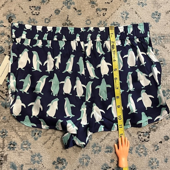 NWT Anthro Silky Penguin Print Pajama Shorts 🐧 - Picture 10 of 12